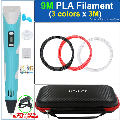 Children's 3D Pen 3D Drawing Printing Pen with LCD Screen Power