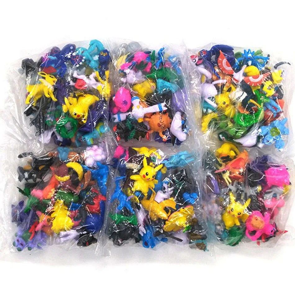 24-144 Pcs Pokemon Action Figure 2-3CM Not Repeating Mini Figures