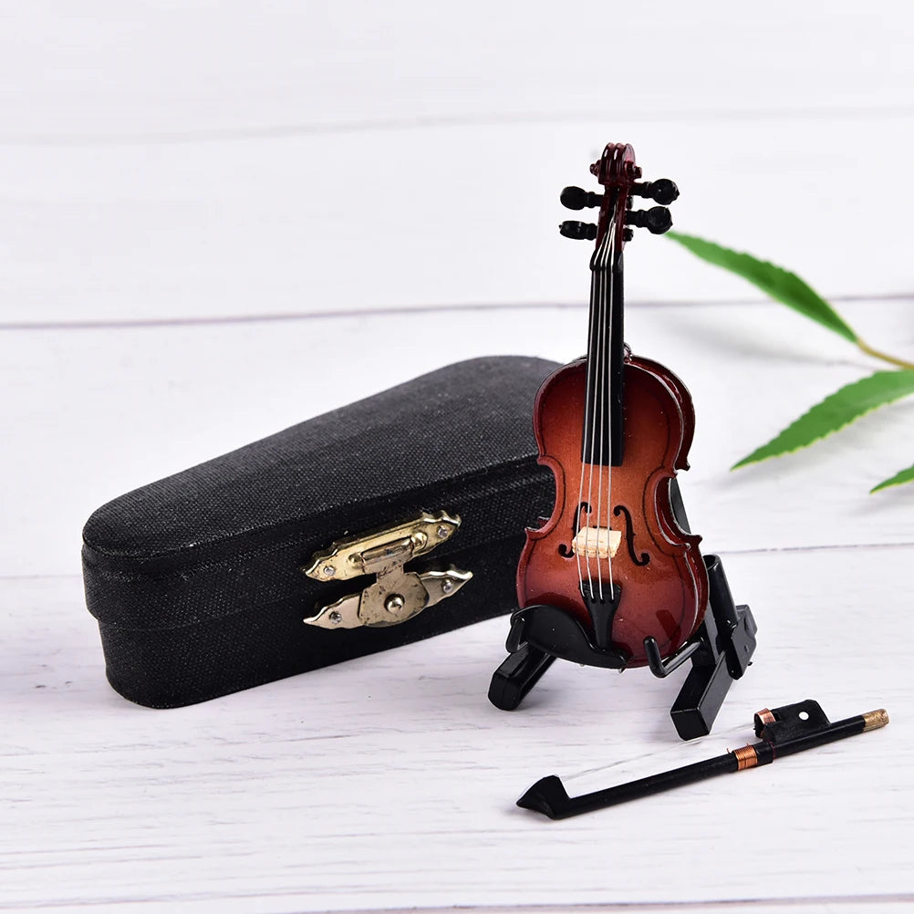Miniature Music Instrument Plastic Mini Violin Ornament Plastic Crafts