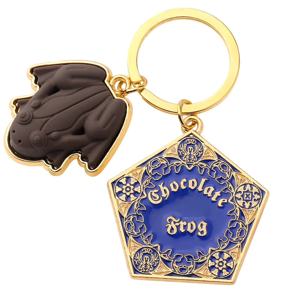 Classic Frog Metal Keychain Magic School Keyring Ornament Cosplay