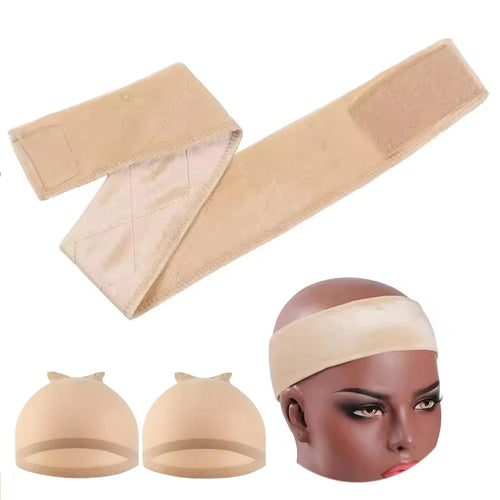 Wig Grip Bands and Dome Mesh Wig Caps for Keeping Wigs in Place