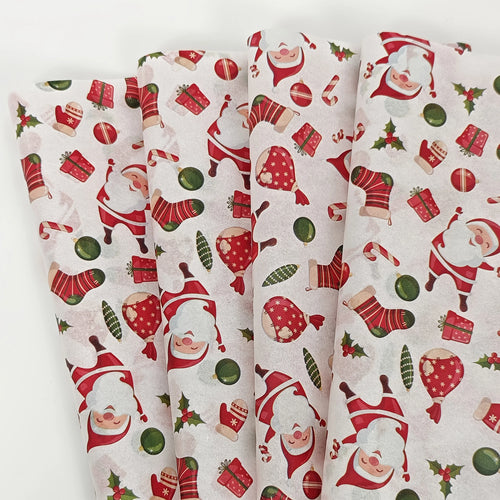 10/20 Sheets, Santa and Christmas Gift Patterned Tissue Paper, Santa,