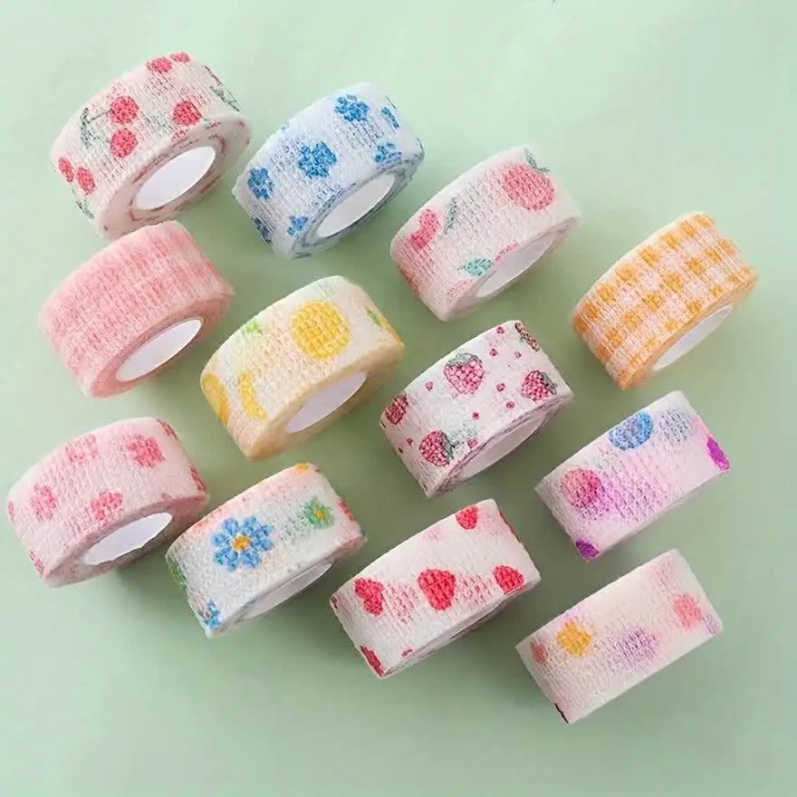 12/20/30pcs Colorful Non-Woven Elastic Self-Adhesive Finger Protection