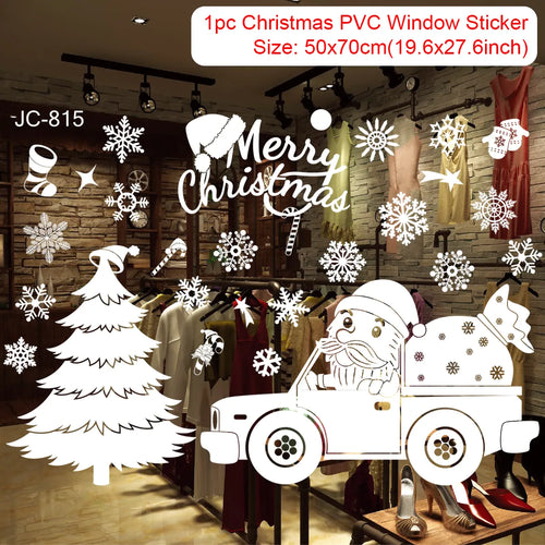 Christmas Window Sticker Merry Christmas Decorations For Home 2023