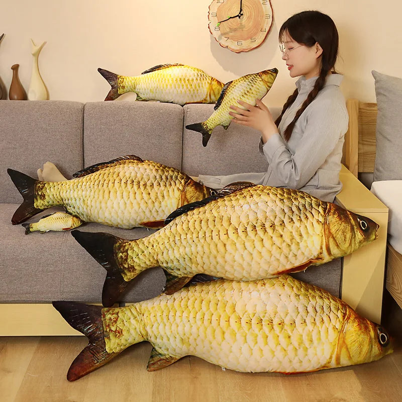 30-120CM Kawaii Cartoon Grass Carp Carp Carp Stuffed Animal Plush Toy