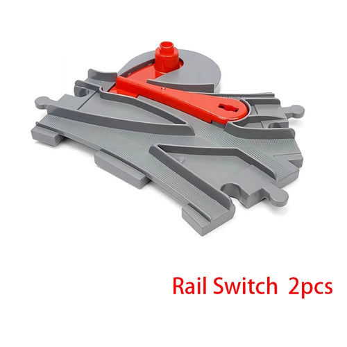 Big Size Building Block Bricks Train Tracks Crossover Parts Switch