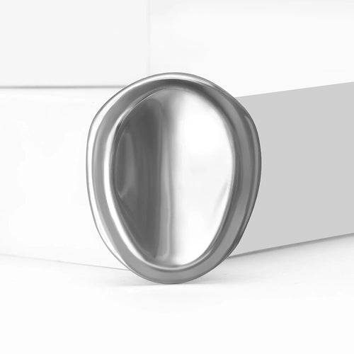 Stainless Steel Irregular Ring Brooches for Women Unisex Glossy
