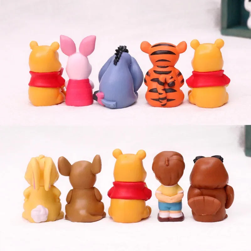 10pcs/set Cartoon Winnie The Pooh Action Figure Toy Pooh Bear Tigger