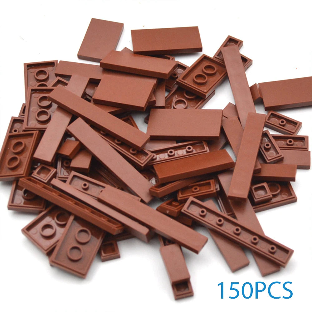 150PCS DIY Model Smooth Thin Building Blocks Multicolour Toy Parts