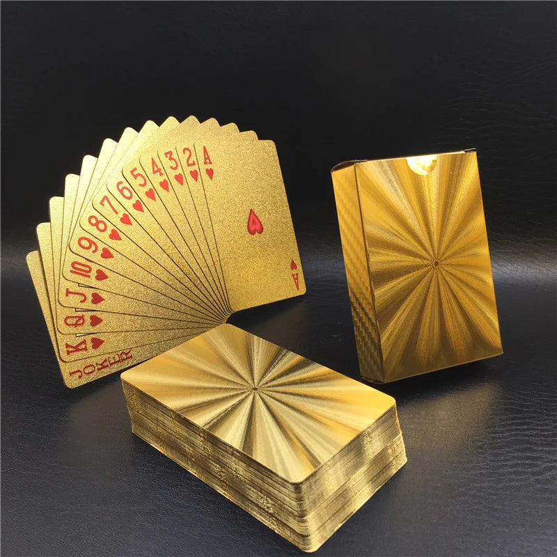 Golden Color Playing Card Game Card Group Waterproof Poker Suit Magic