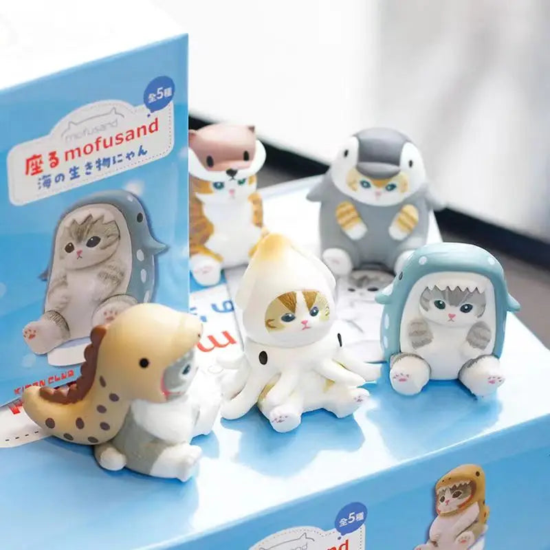 Mofusand Cat Blind Box - Shark Cat Figure Toys, Cosplay Marine