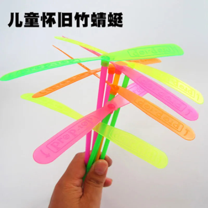 10/20pcs Novelty Plastic Bamboo Dragonfly Propeller Outdoor Classic