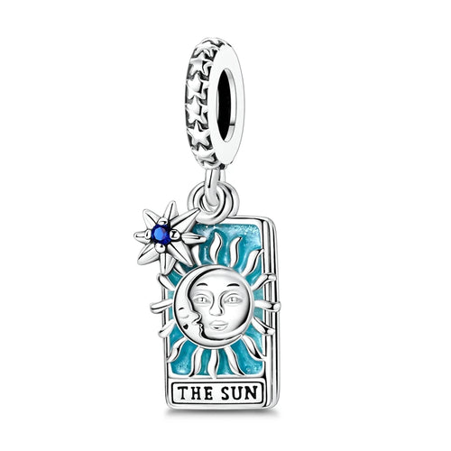 Silver Plated Mystery Star and Moon Charms Beads Fit Original Bangle