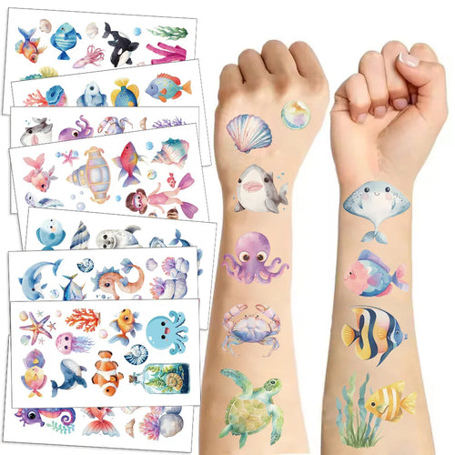 10 Sheets Dinosaurs Tattoo Sticker Temporary Fake Tattoo Arm Hands