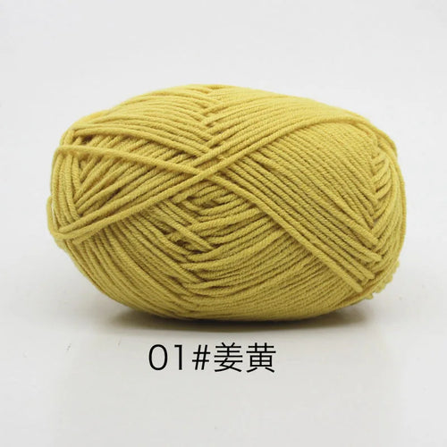 40-50g/Set 4ply Milk Cotton(80%) Knitting Yarn Needlework Dyed Lanas