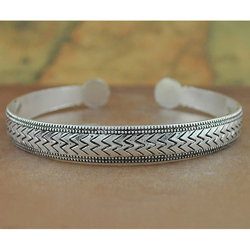 New Retro Cuff Bracelets Tibetan Silver Metal Carving Fish Elephant