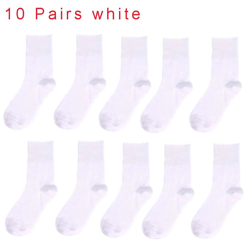 10PCS=5Pairs Loose Mouth Socks Diabetic Prevent Varicose Veins Cotton