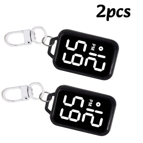 1PC LED Keychain Pocket Watch Digital Display Electronic Watch Student