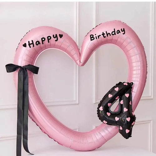 Hollow Out Love Heart Balloon Birthday Party Decoration Cute Love