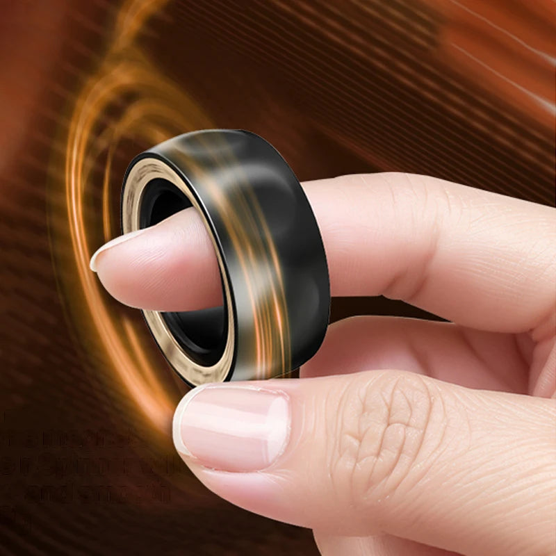 Magnetic Ring for Stress Relief Anti-Anxiety Fidget Toy Spinner Ring