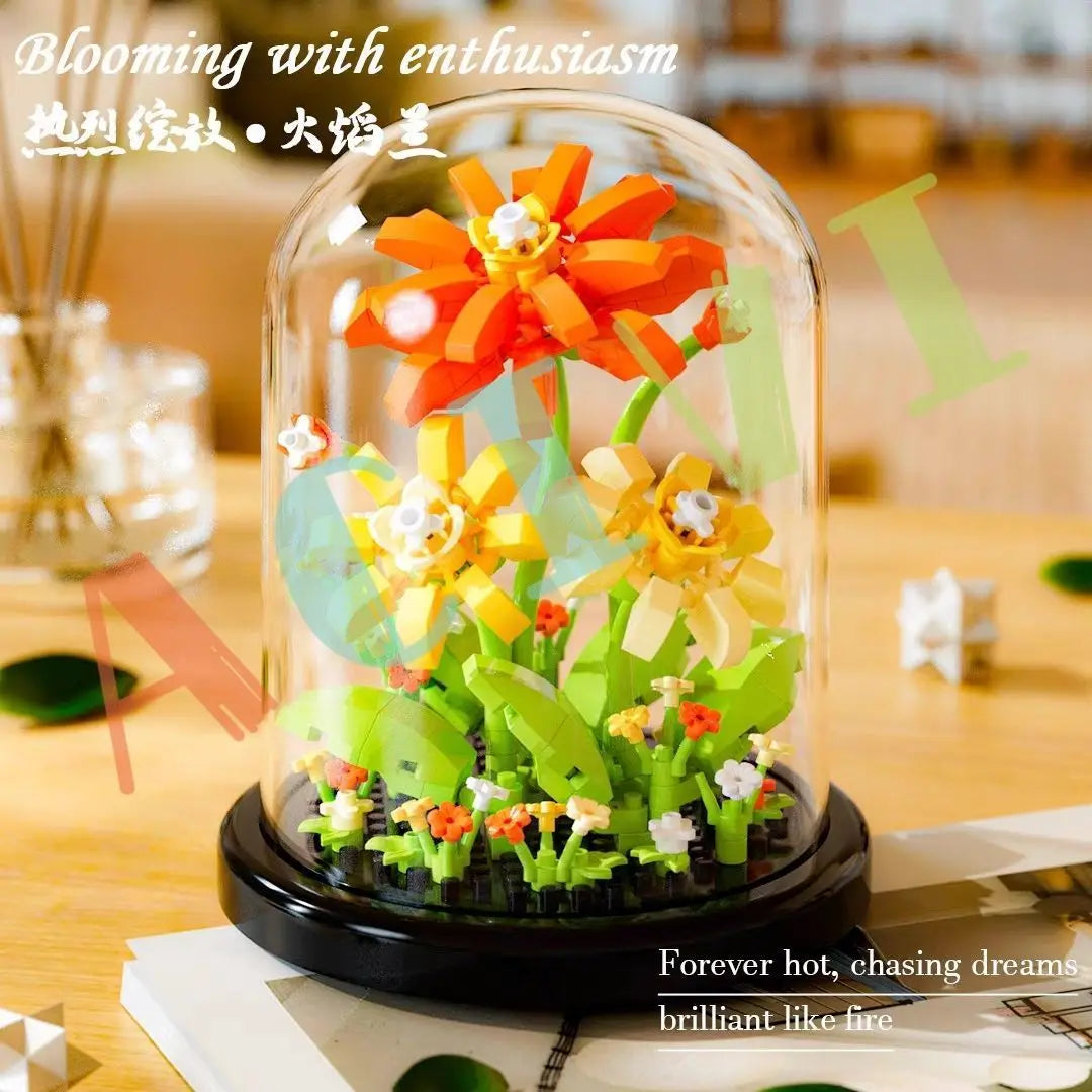 Diy Micro Flower Building Blocks Mini Bricks Particles Eternal Life