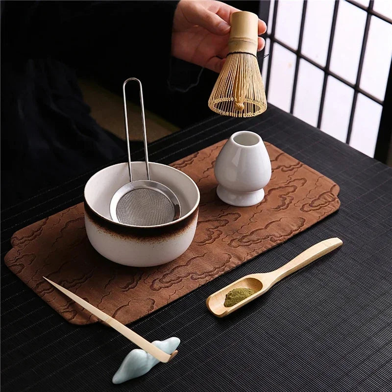 4/6/7PCS Japanese Matcha Blender Set with Bamboo Whisk Matcha Brush