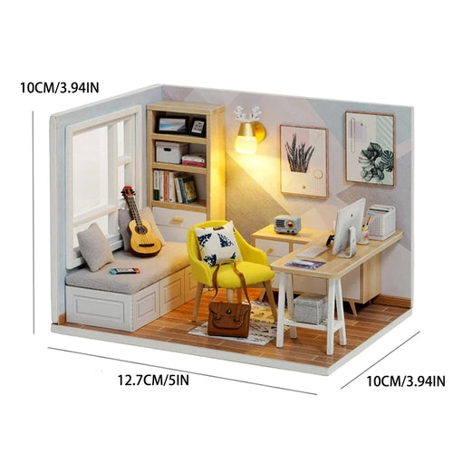 Kitten Mini Doll House 3D Puzzle Assembly Model Building Kit Creative