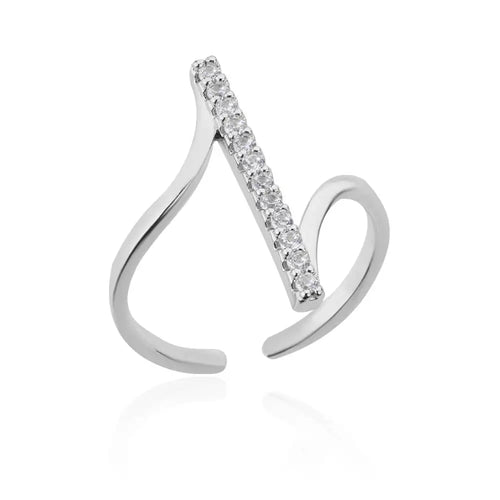 Zircon Geometric Rings For Women Gold Color Stainless Steel Opening