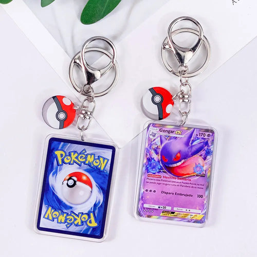 Pokémon Card Cute Acrylic Car Keychain Accessories Pikachu Charizard