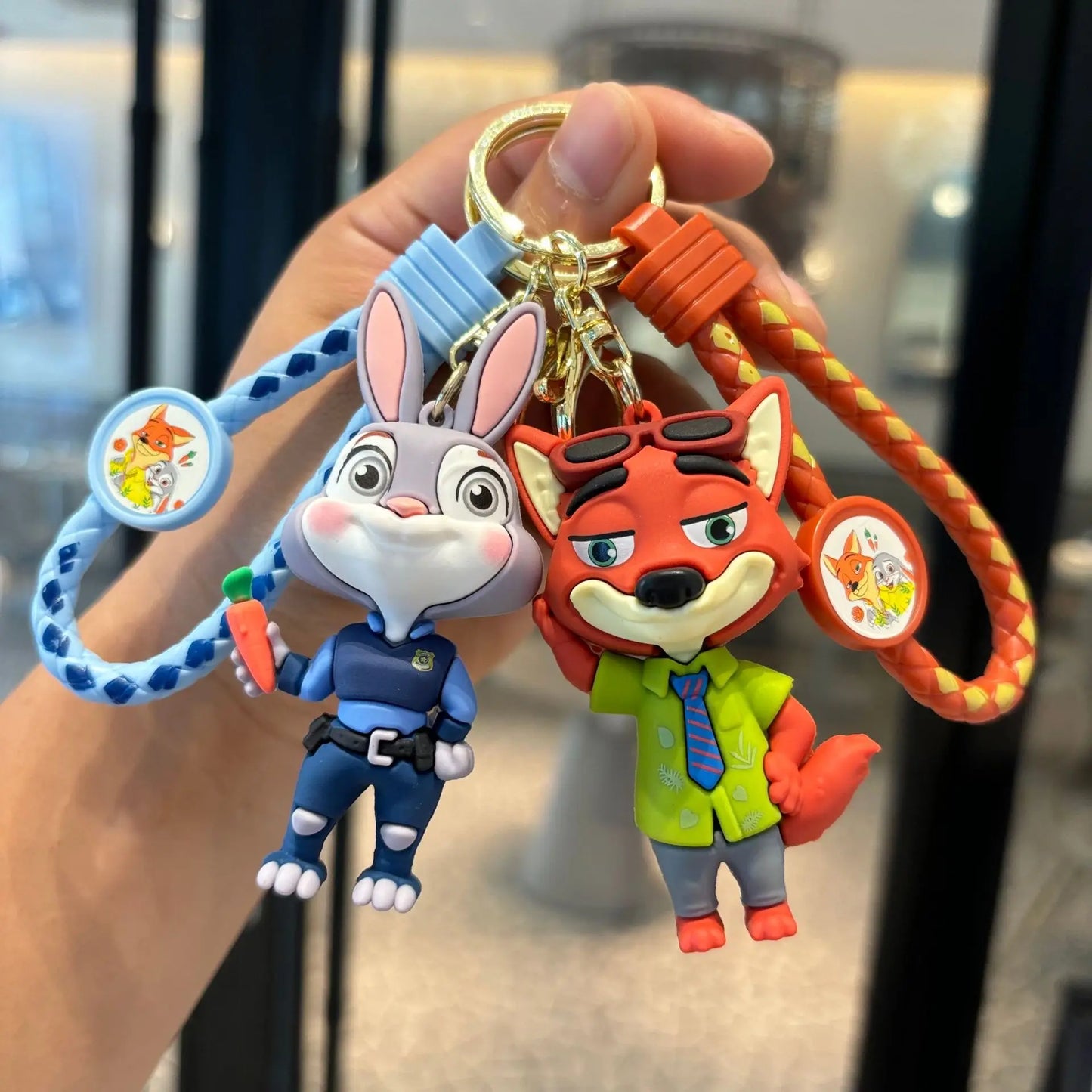 Anime Zootopia 2 Figure Cute PVC Doll Car Key Ring Accessories Bag
