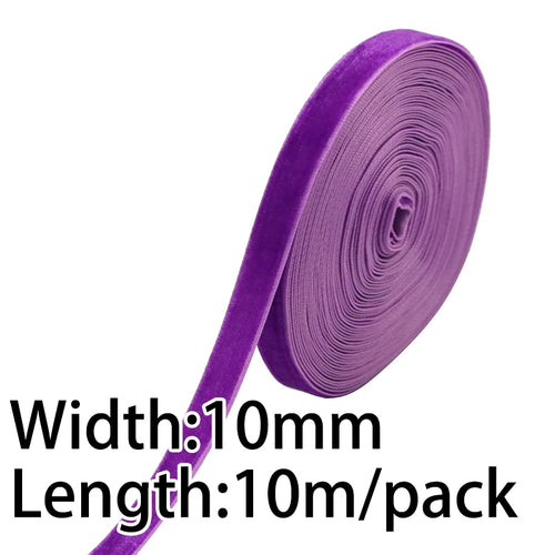 (10 Meters/roll) 10mm Velvet Ribbon Christmas Lace Ribbons Wholesale