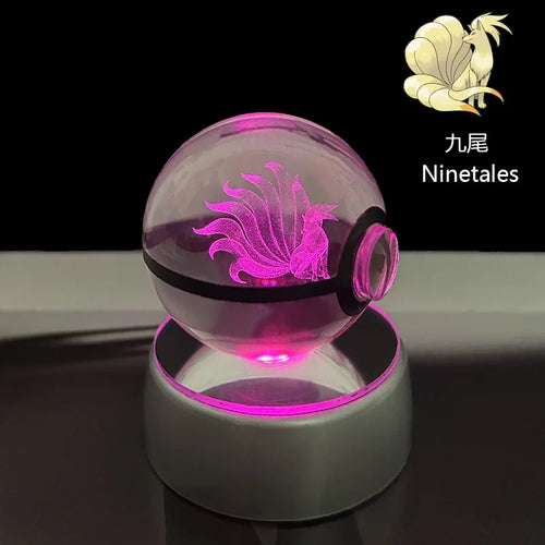 Pokemon Crystal Ball Pikachu Gengar Eevee Mewtwo Lacario Anime Game