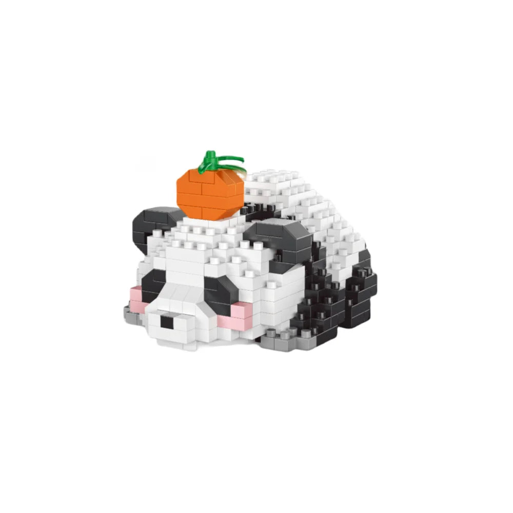 Adorable Panda-Shaped Building Blocks Toy Set: Desirable Desktop