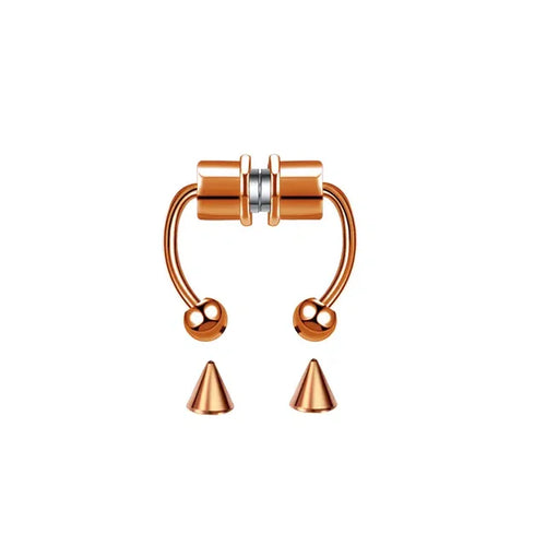 5pcs Stainless Steel Magnet Fake Nose Ring Hoop Fake Piercing Hoop
