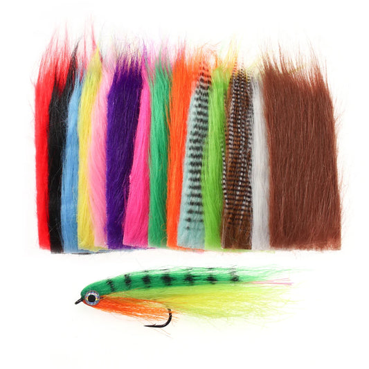 3PCS Fly Tying Artificial Synthetic Fluffy Fiber Long Hairy Craft Fur