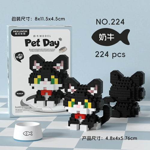Animal Small Particle Dog Cat  Mini Building Blocks DIY Assembly Brick