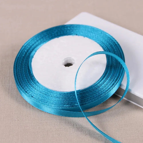 25Yards 6mm Silk Satin Ribbons for Crafts Bow Handmade accessories for