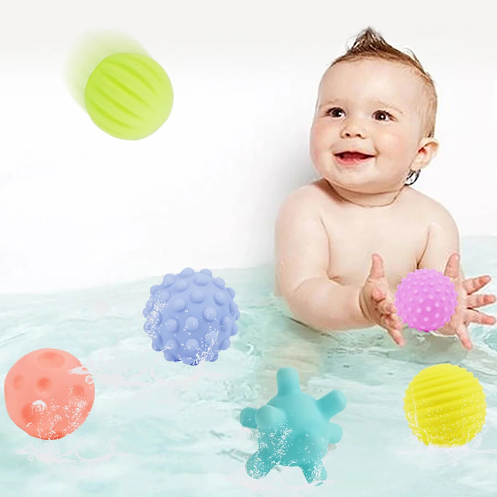 6Pcs Textured Multi Ball Set Develop Tactile Senses Toy Baby Touch