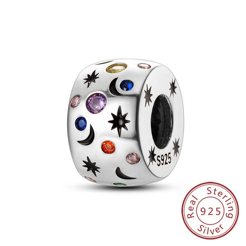 Fit Original Charms Beads 925 Sterling Silver Clip Charms Zircon
