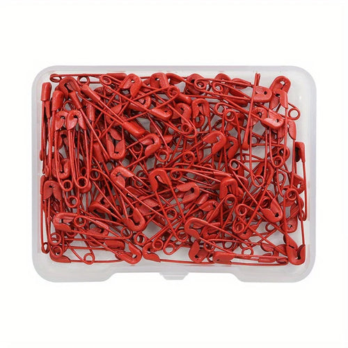120Pcs Safety Pins Colored Metal Safety Pins with Storage Box Small
