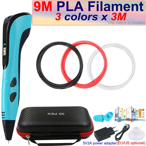 New Children's 3D Pen 3D Printing Pen with LCD Screen 200M PLA and