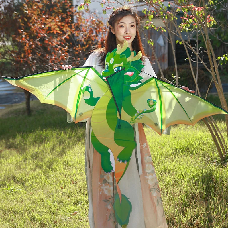 Yongjian Green Chinese Dragon Kite Upgraded Hot Cut Craft Cartoon Kite
