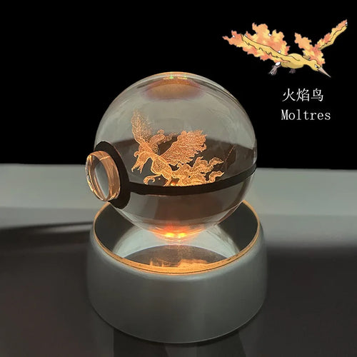 Pokemon Crystal Ball Pikachu Gengar Eevee Mewtwo Lacario Anime Game