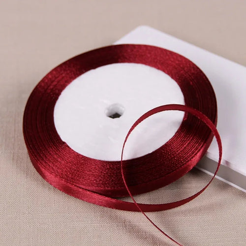 25Yards 6mm Silk Satin Ribbons for Crafts Bow Handmade accessories for