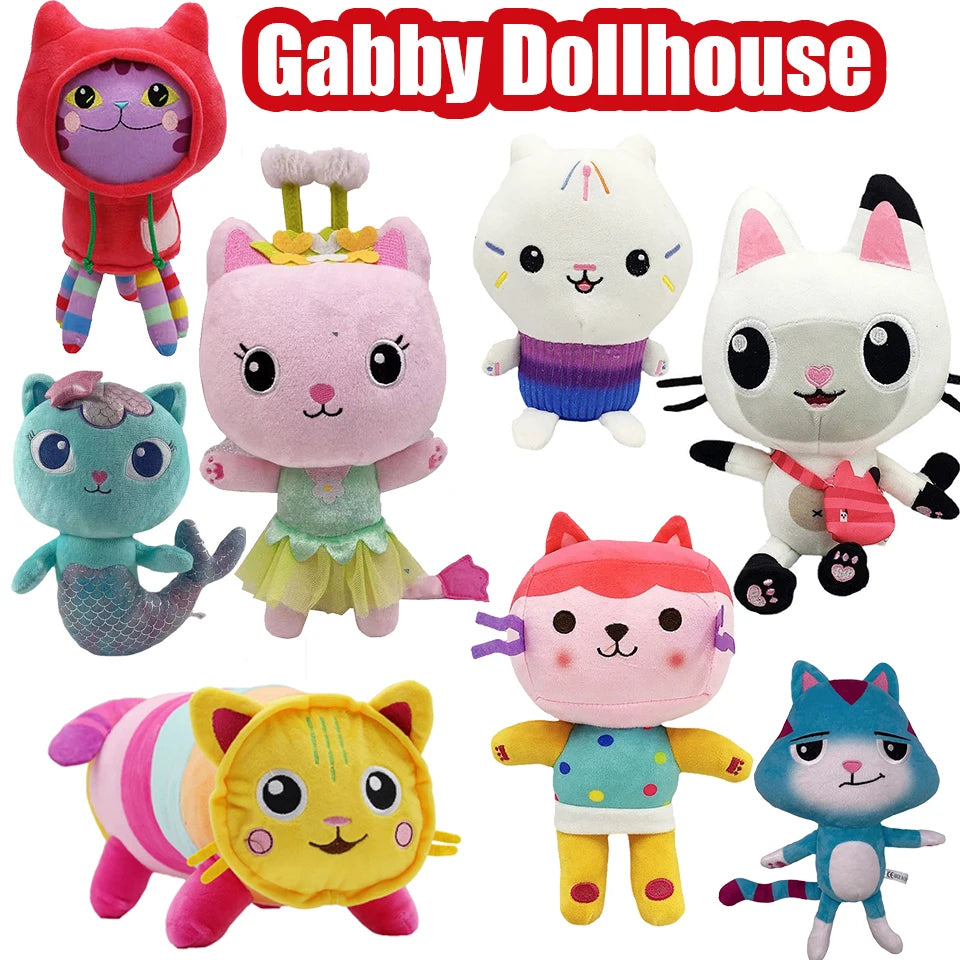 New Gabbys doll house Plush Toy Mercat Cartoon Stuffed Animals Smiling