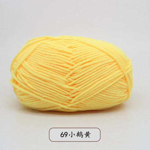 40-50g/Set 4ply Milk Cotton(80%) Knitting Yarn Needlework Dyed Lanas