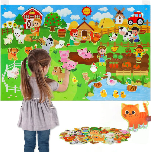 Farm Animals Felt Story Board Set Storytelling Early Learning