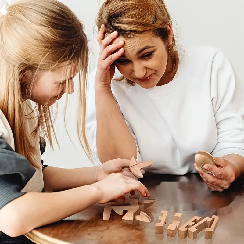 Wooden puzzle balls, home decorations for Halloween, Christmas, and