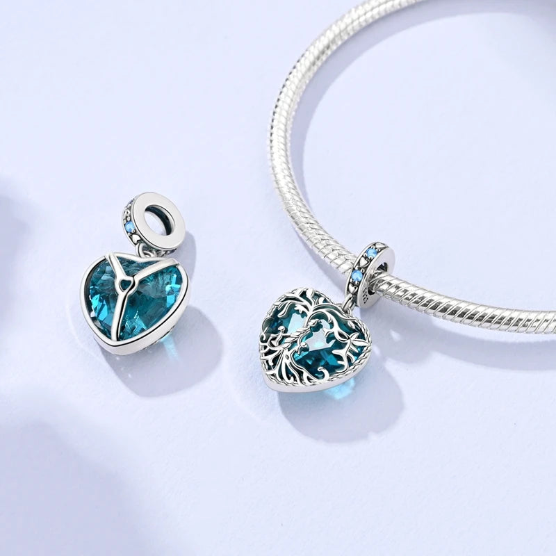 New 925 Sterling Silver Charms Beads Pendants Tree of Life Turtle Love