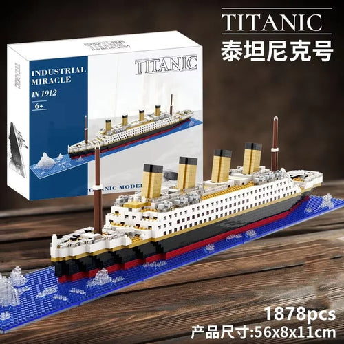 Small Particle Building Block Assembly Toy Titanic Giant Boy Girl
